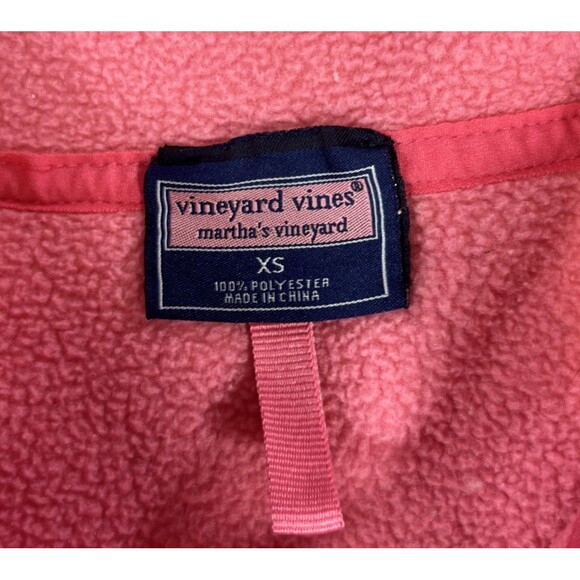 Vineyard Vines Womens Size XS Pink Full Zip Fleece Vest - Picture 3 of 6